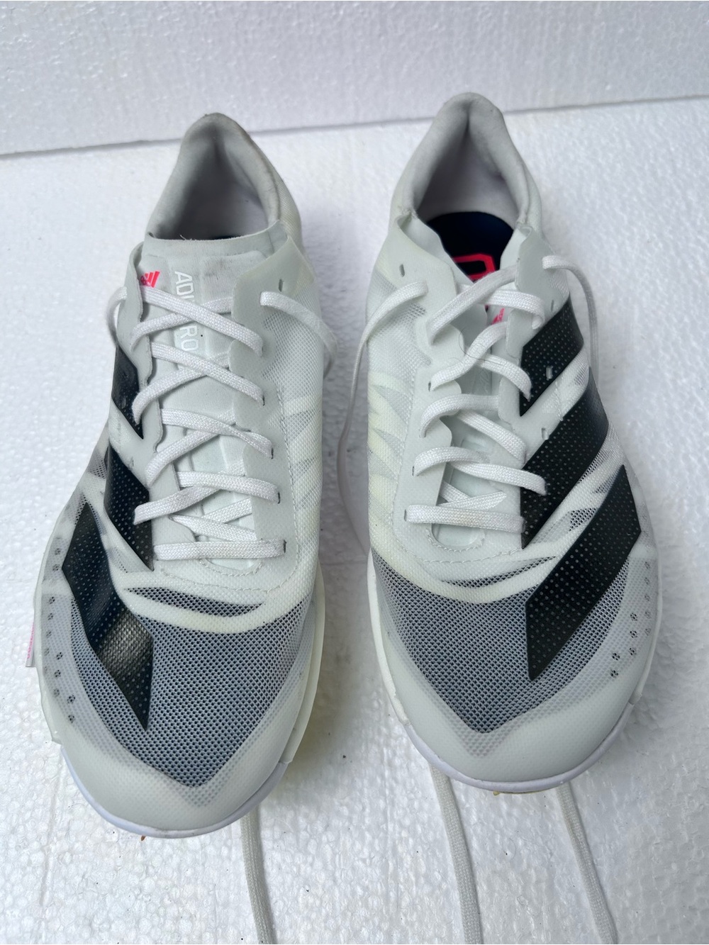 adidas Men’s White Athletic Running Spikes track and field shoes